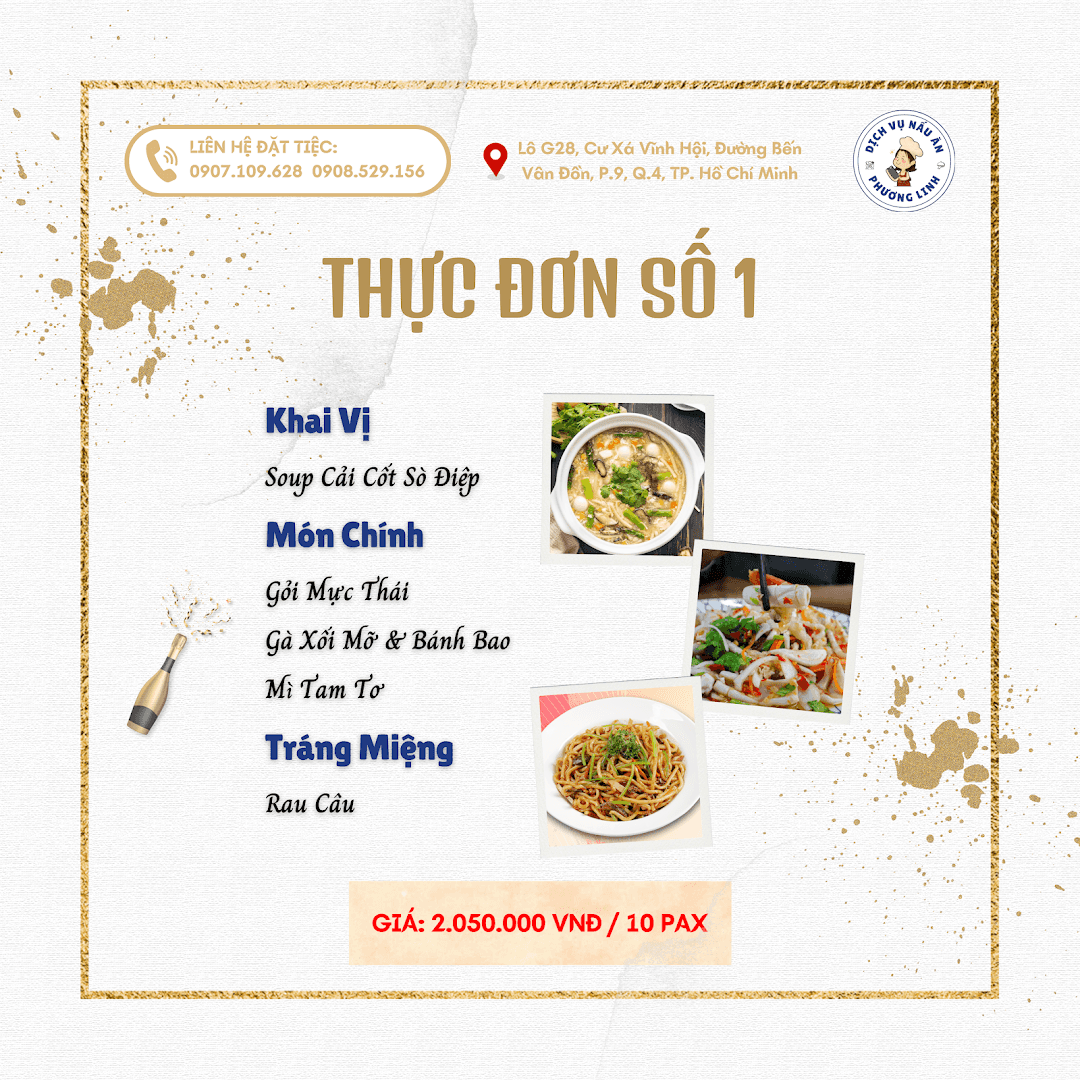 Gia Chánh Phương Linh - Đặt Tiệc Tại Nhà TP.HCM