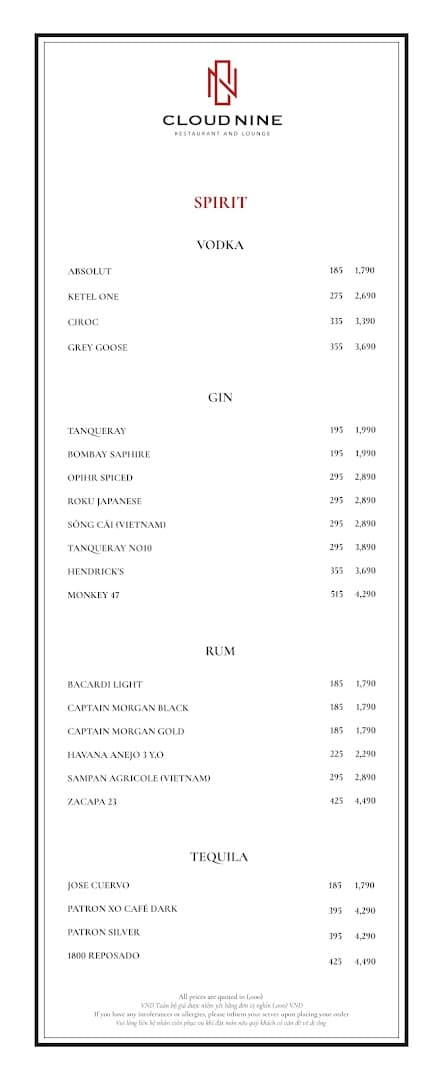 Cloud Nine Restaurant Sai Gon