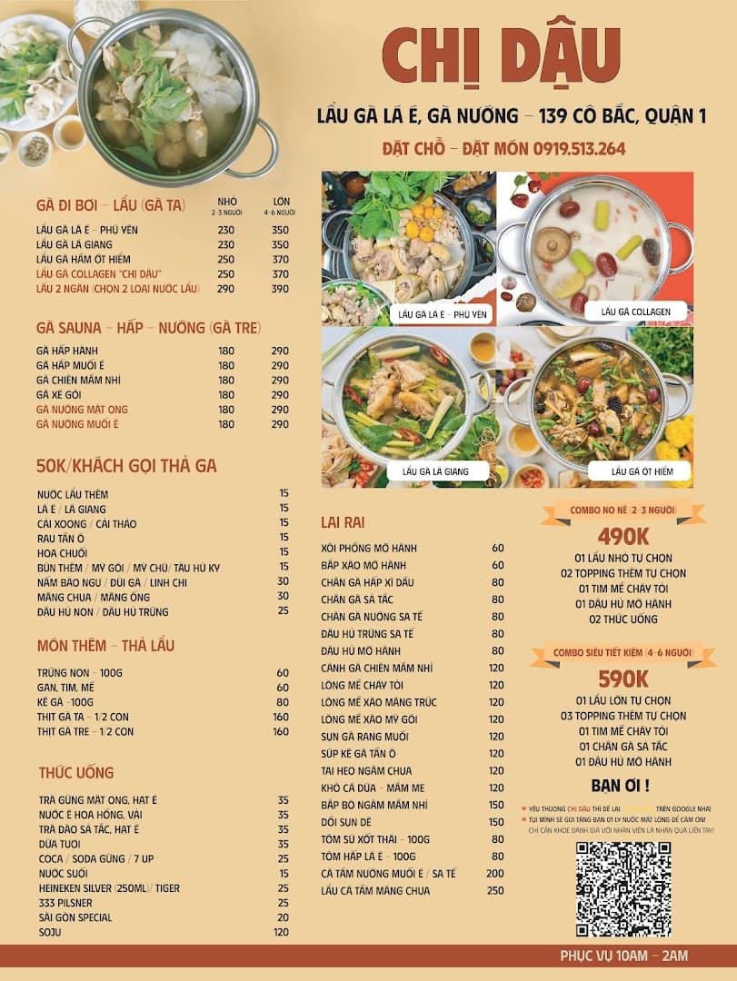 Chị Dậu Lẩu Gà Lá É & Gà Nướng