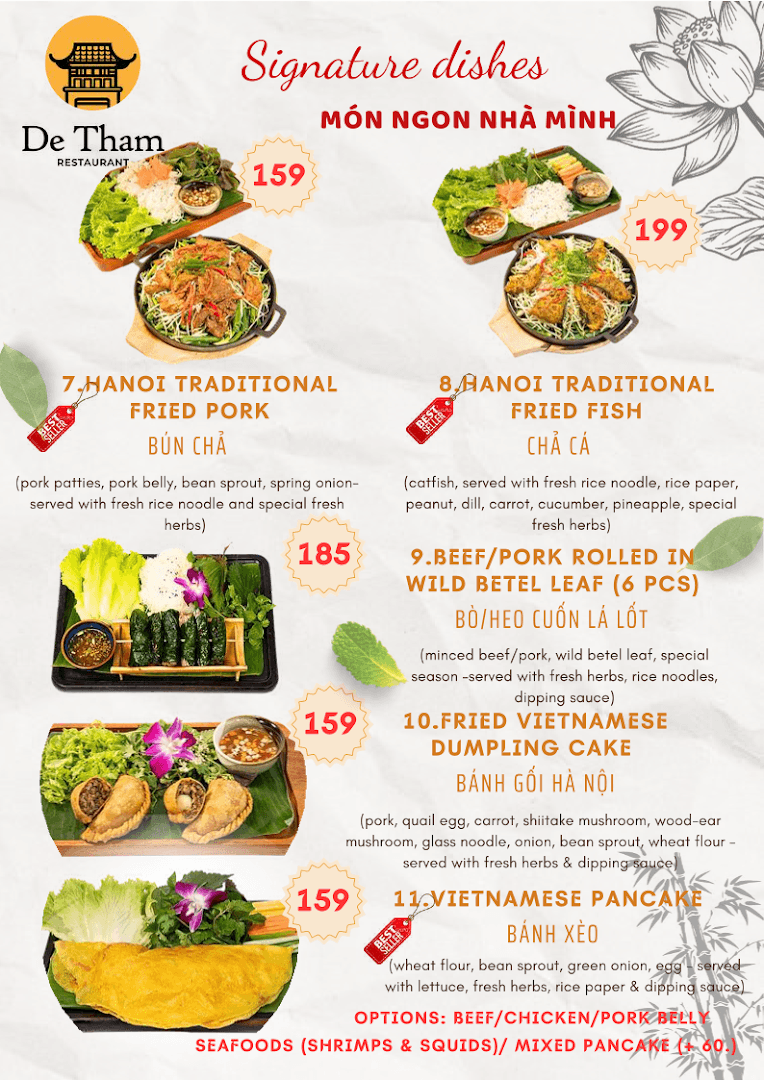 De Tham Restaurant - Vietnamese cuisine & vegetarian Food