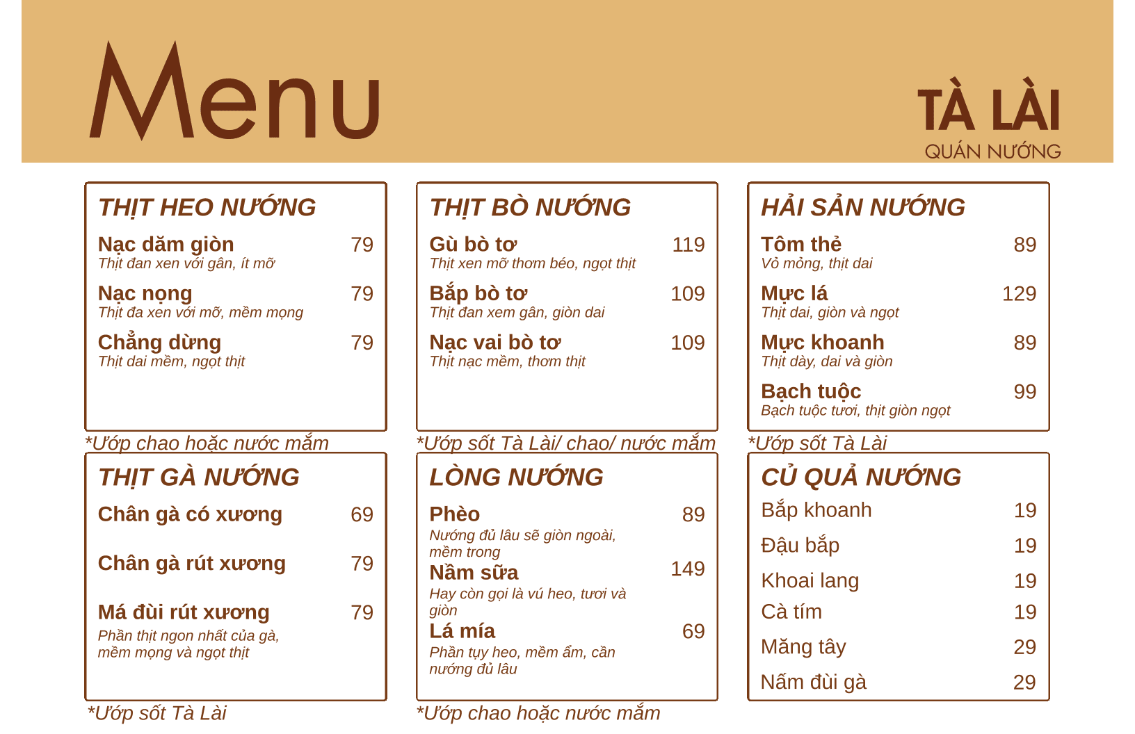 Tà Lài Quán - Nướng Than Hoa