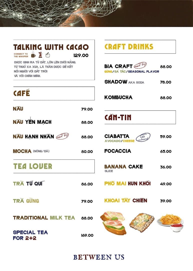 between us - hidden crafted matcha & drinks