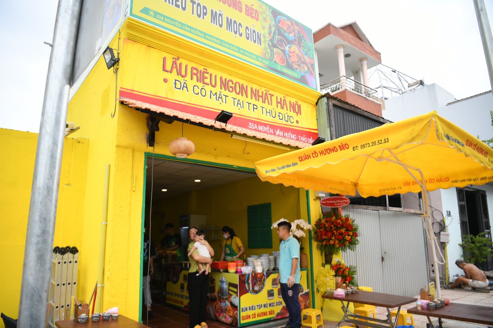 Bún Riêu Tóp Mỡ Mọc Giòn cô Hương béo Thảo Điền