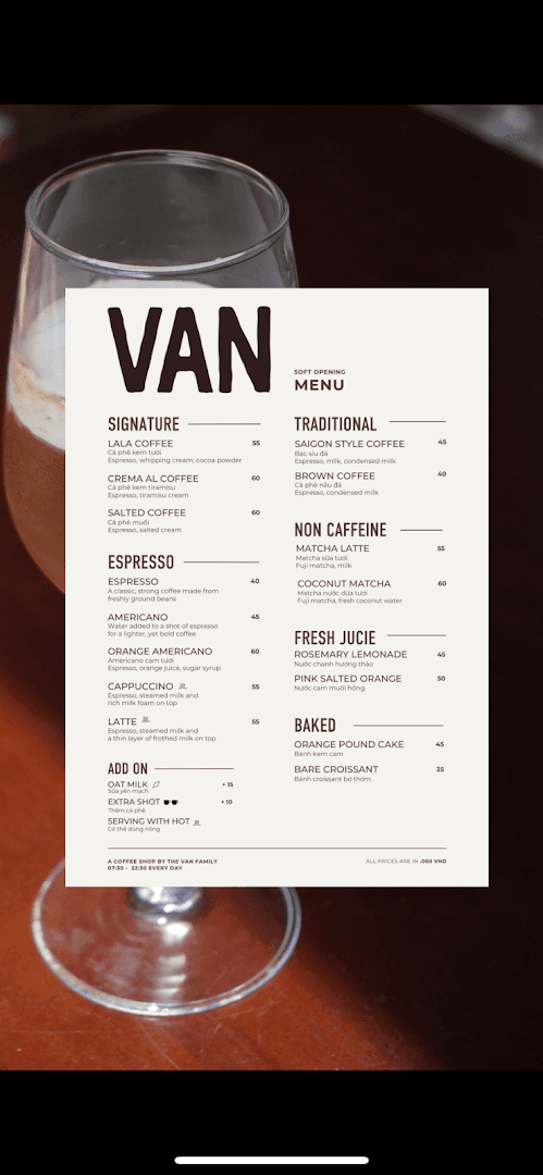 VAN the CAFE