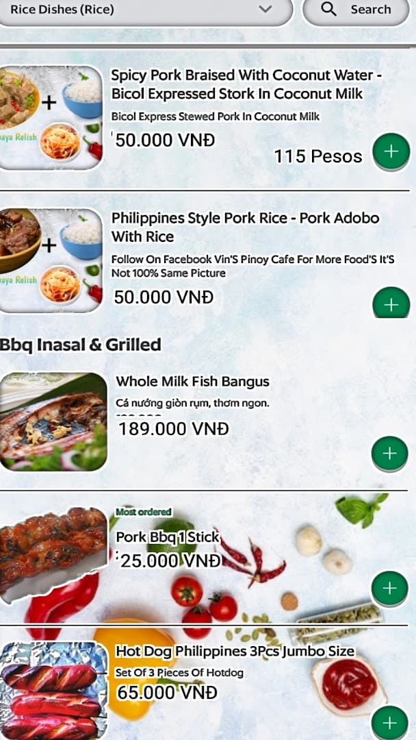 Vin’s Cafe - Ẩm thực Phi Luật Tân