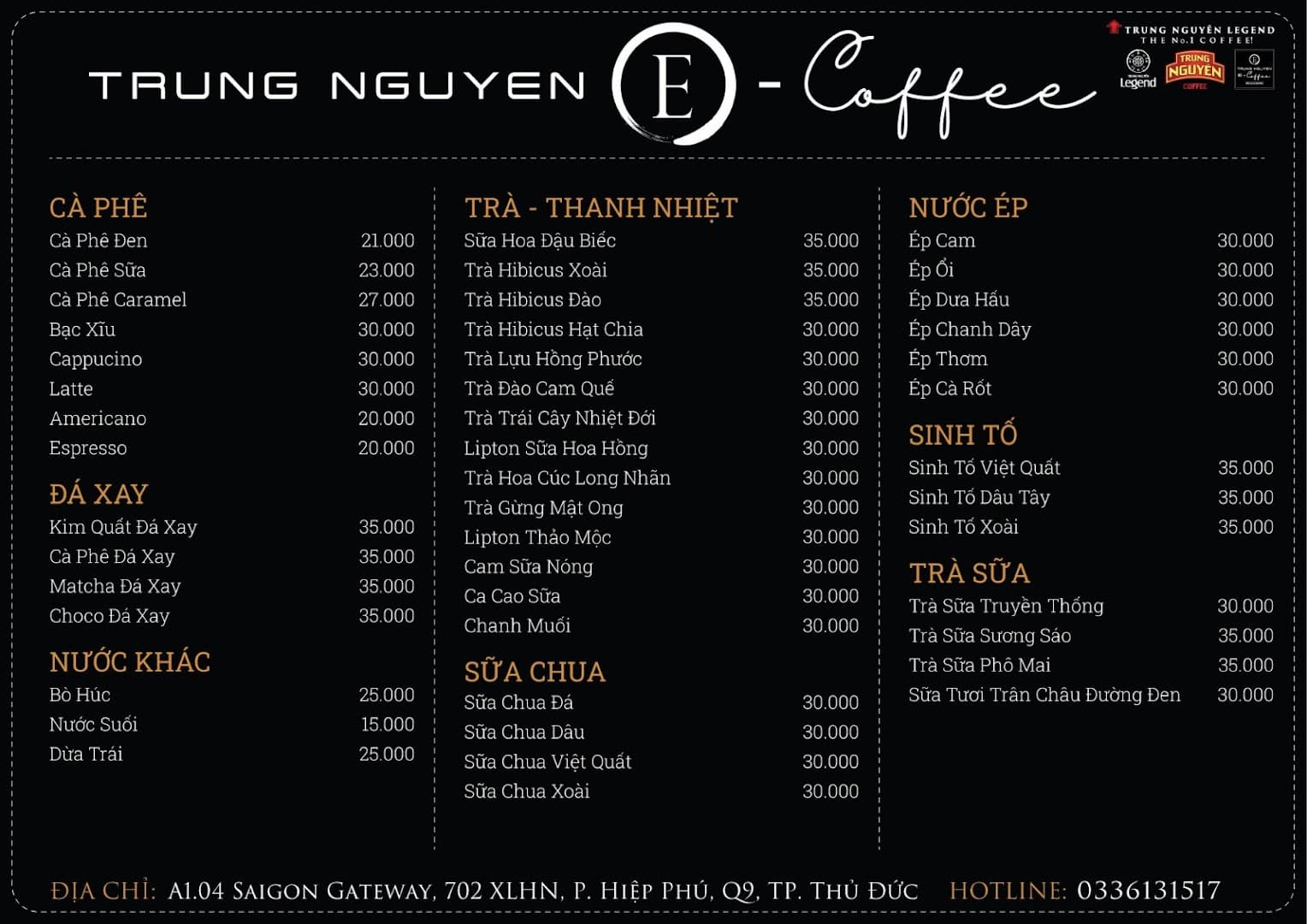 Trung Nguyên E - Coffee Saigon Gateway - Hồ bơi Saigon Gateway ngã 4 Thủ Đức
