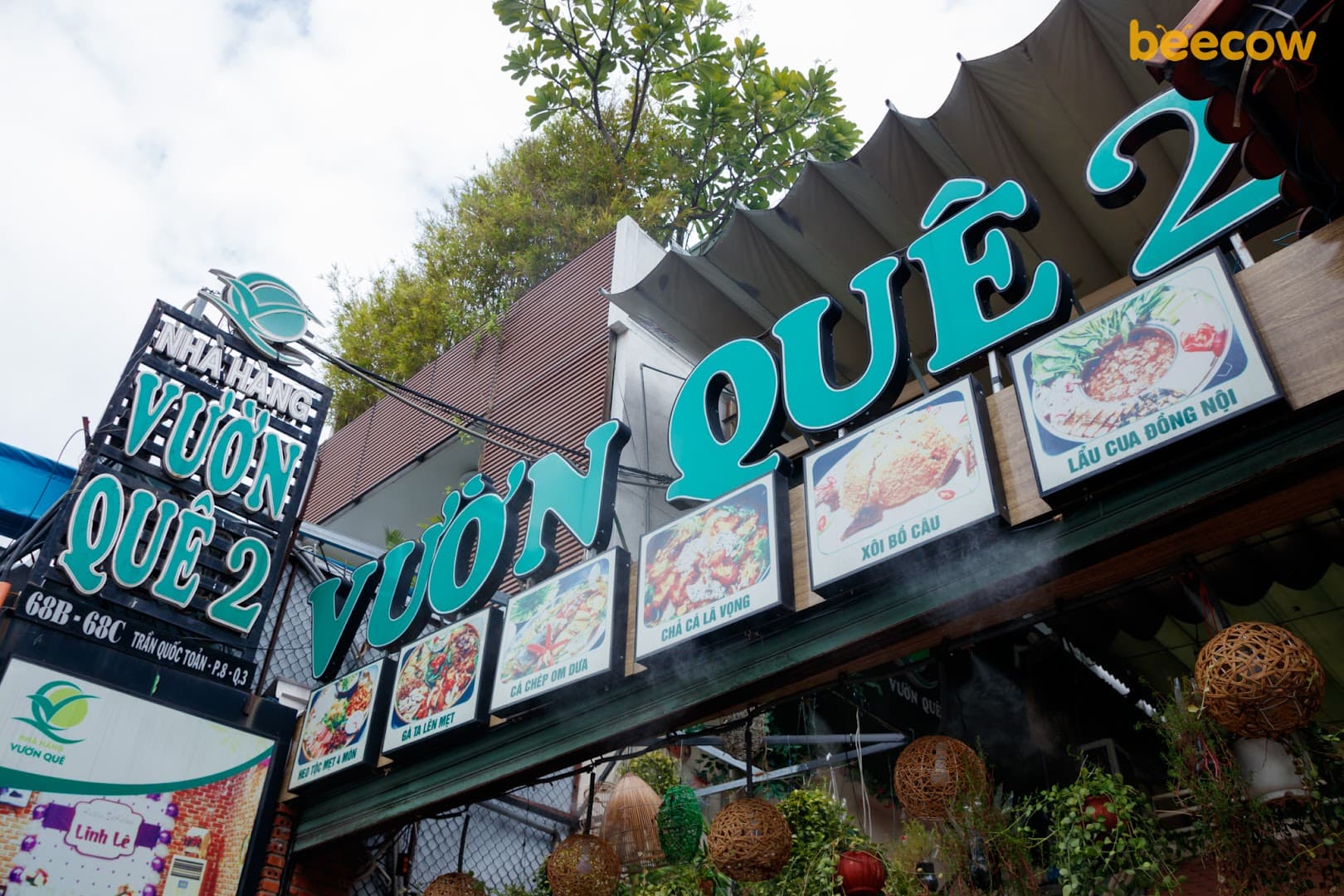 Nhà hàng Vườn Quê 2 - tiệc thôi nôi trọn gói trang trí TP. HCM