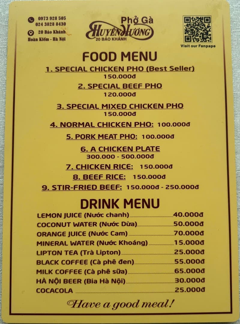 Phở Gà Huyền Hương