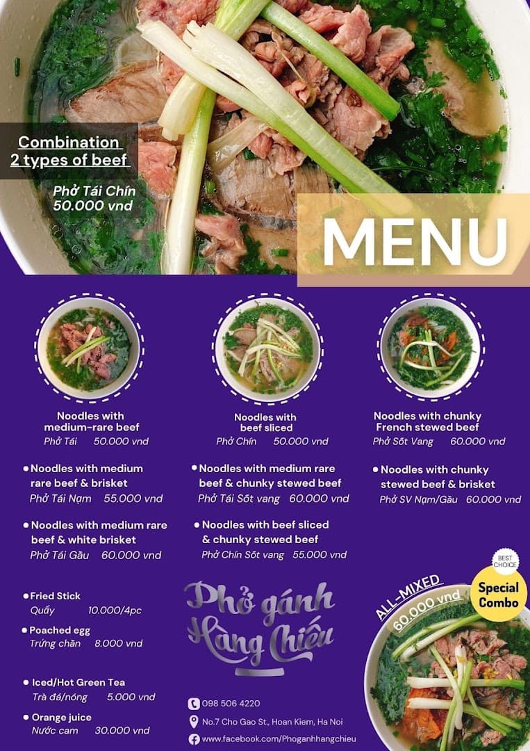 Phở gánh Hàng Chiếu Cô Thoa